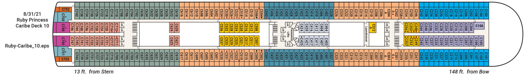 Deck 10 - Caribe plan
